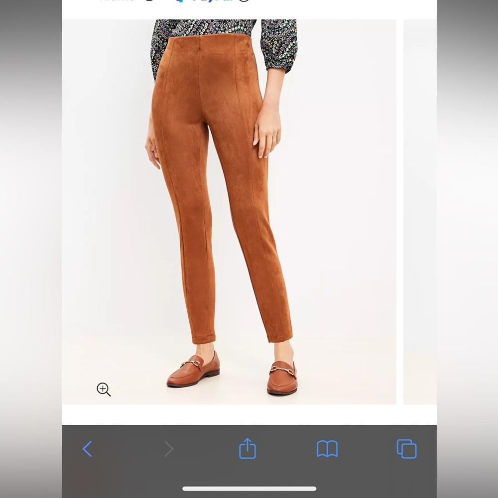 NWT LOFT Faux Suede Leggings